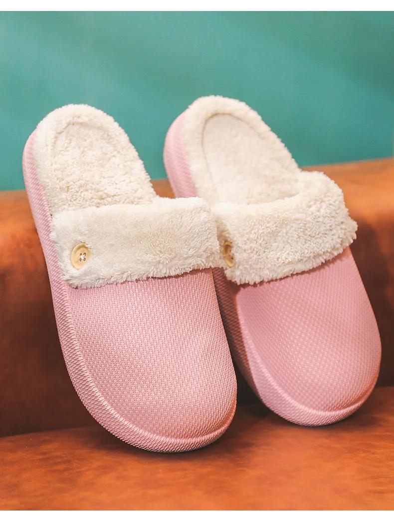 冬季防滑踩屎棉拖,踩屎感拖鞋冬季防水