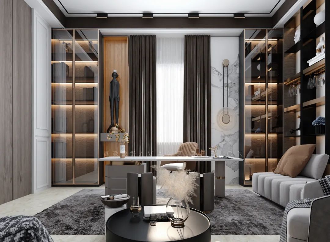 高档董事长办公室装修案例欣赏,董事长办公室豪华装修现代感