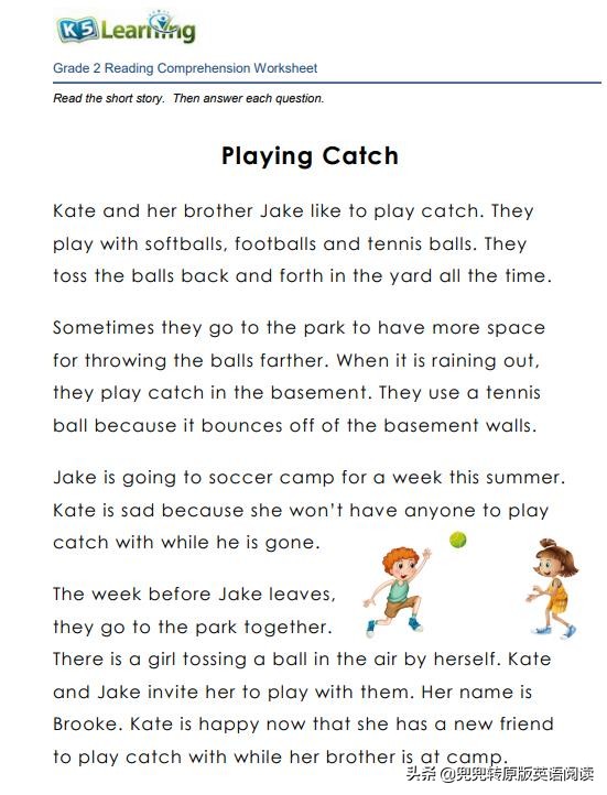 英语原版阅读Playingcatch