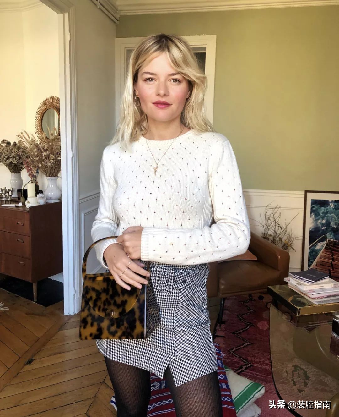 慵懒风毛衣怎么搭项链,秋冬毛衣项链穿搭