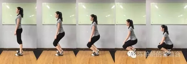 深蹲是前脚掌还是脚跟用力,深蹲时前脚掌总是翘起来