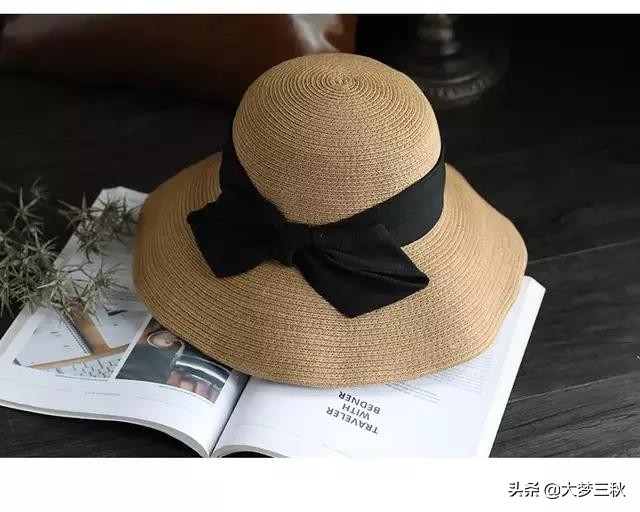 无顶防晒草帽最新款,海边今年最洋气的黄色防晒草帽