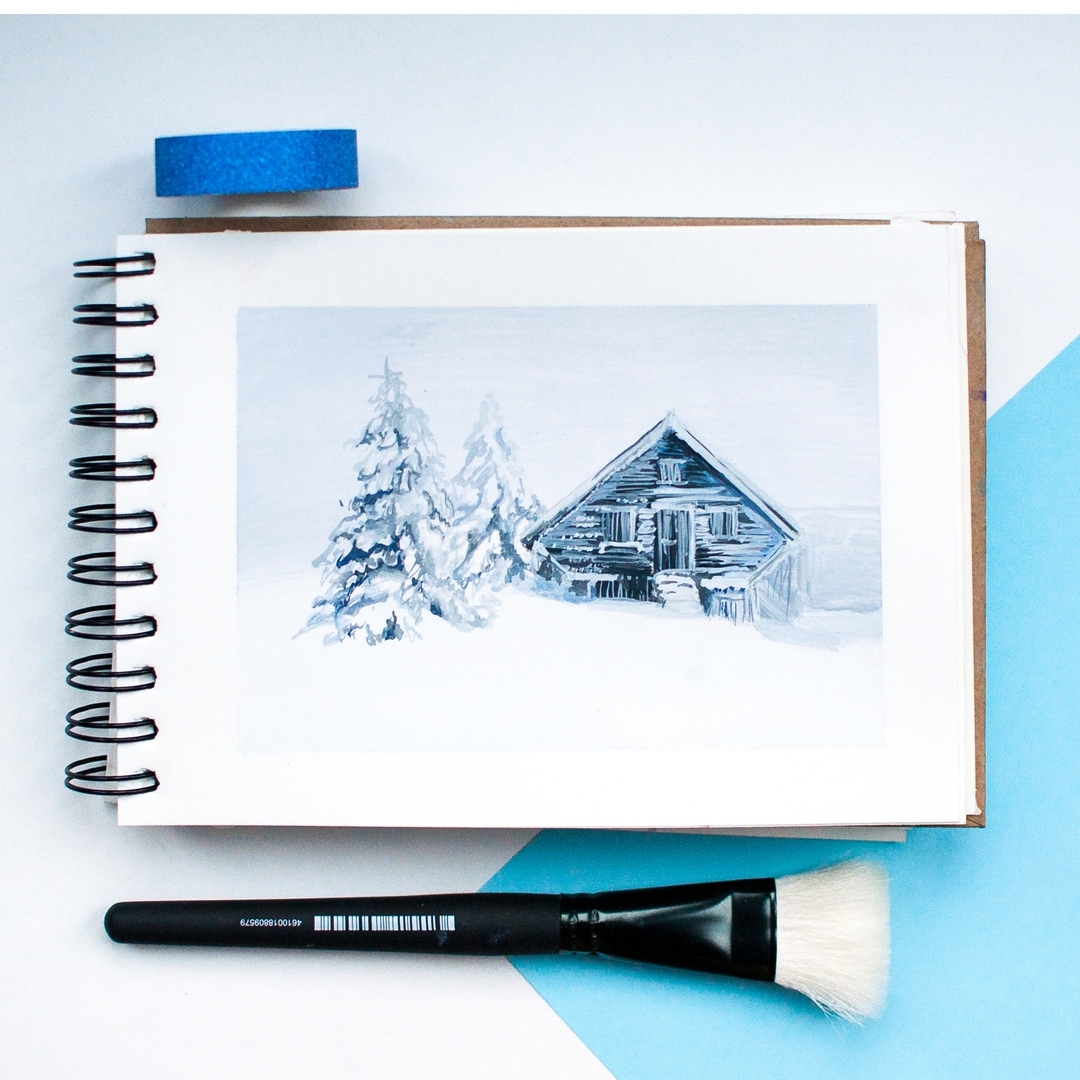 水彩手绘风景,sketchbook水彩手绘