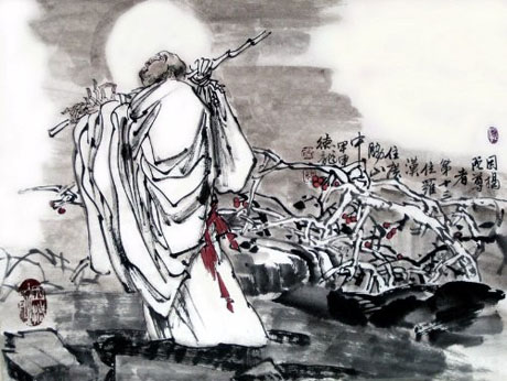 佛教十八罗汉都是修成正果的凡人,十八罗汉中迦叶尊者图片