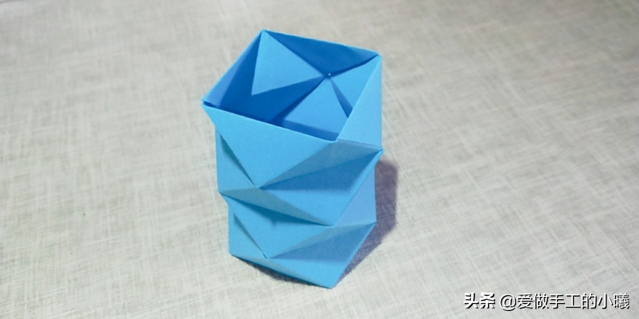 折纸大花瓶简单又漂亮,折纸花瓶高颜值