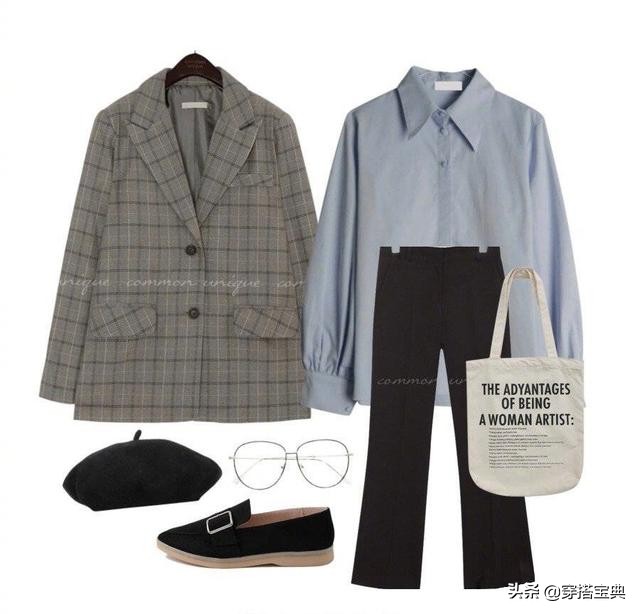 格子西装搭配灰色牛仔裤,男士灰色格子休闲西装搭配牛仔裤