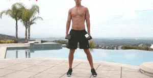 4分钟哑铃tabata训练全身燃脂,使用哑铃6个动作使你练遍全身