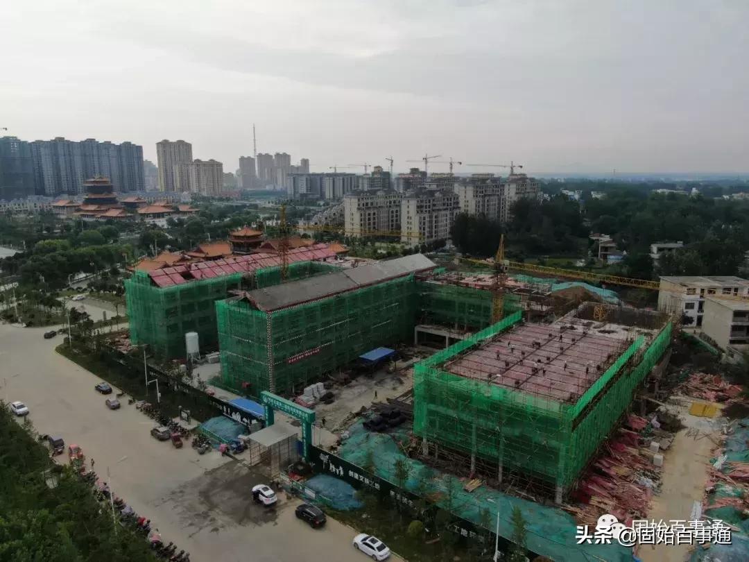航拍河南固始的县城的全景,固始航拍全景视频