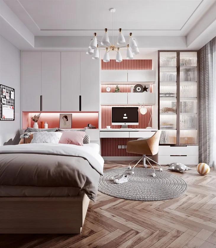 以后流行的卧室设计,大卧室不做衣柜布局设计