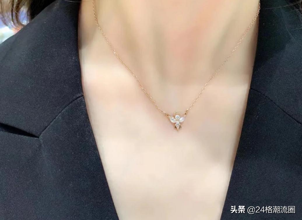 施华洛世奇梦幻蓝天鹅锁骨链,施华洛世奇stone项链测评