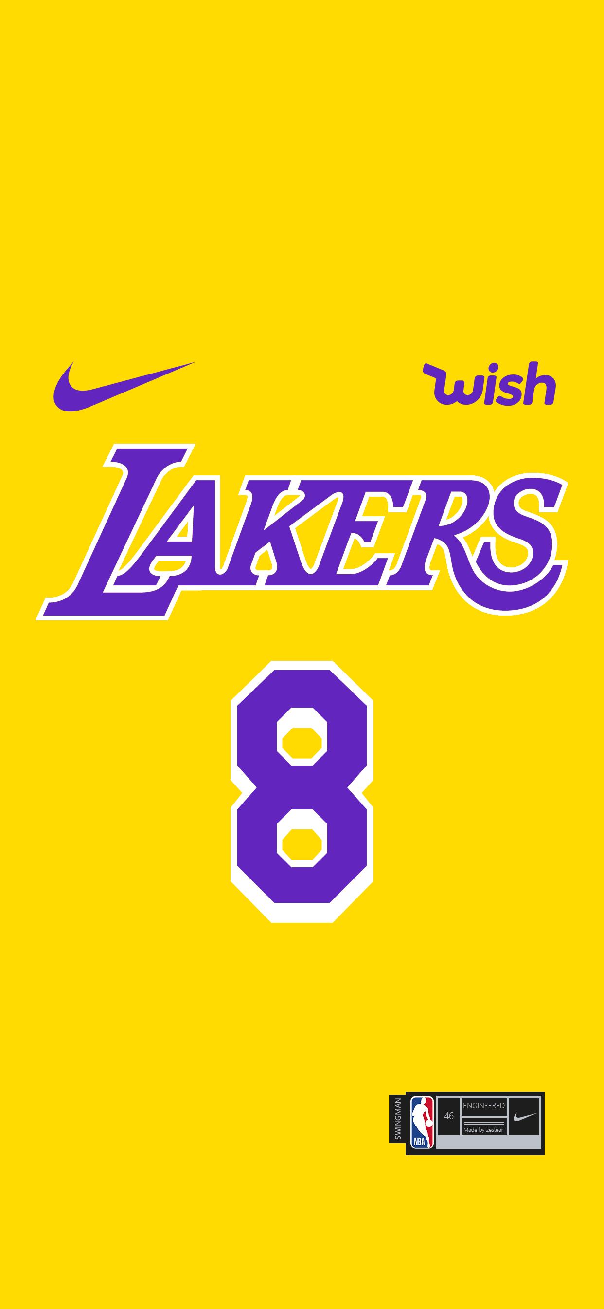 【NBA壁纸控】珍藏了多年的湖人球衣壁纸，你想要吗？