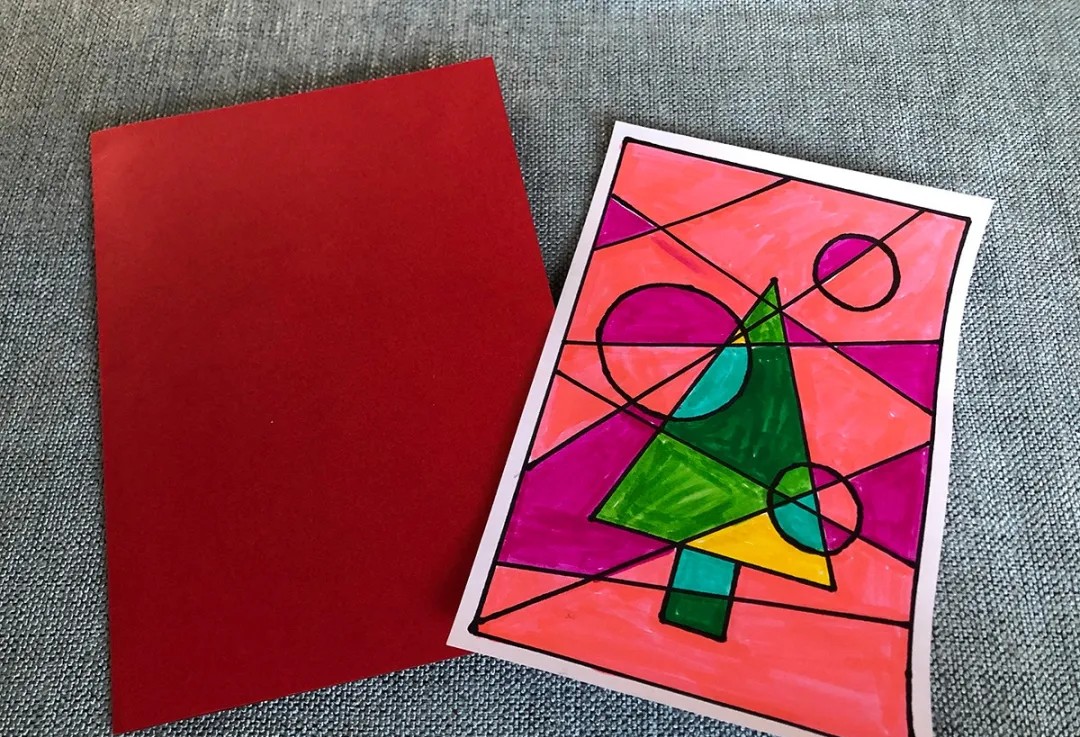 圣诞树卡片手工制作,简单圣诞树画法手绘