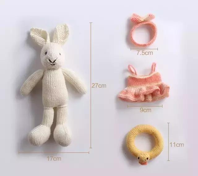 小熊娃娃的衣服编织,玩偶娃娃斗篷裙子编织教程