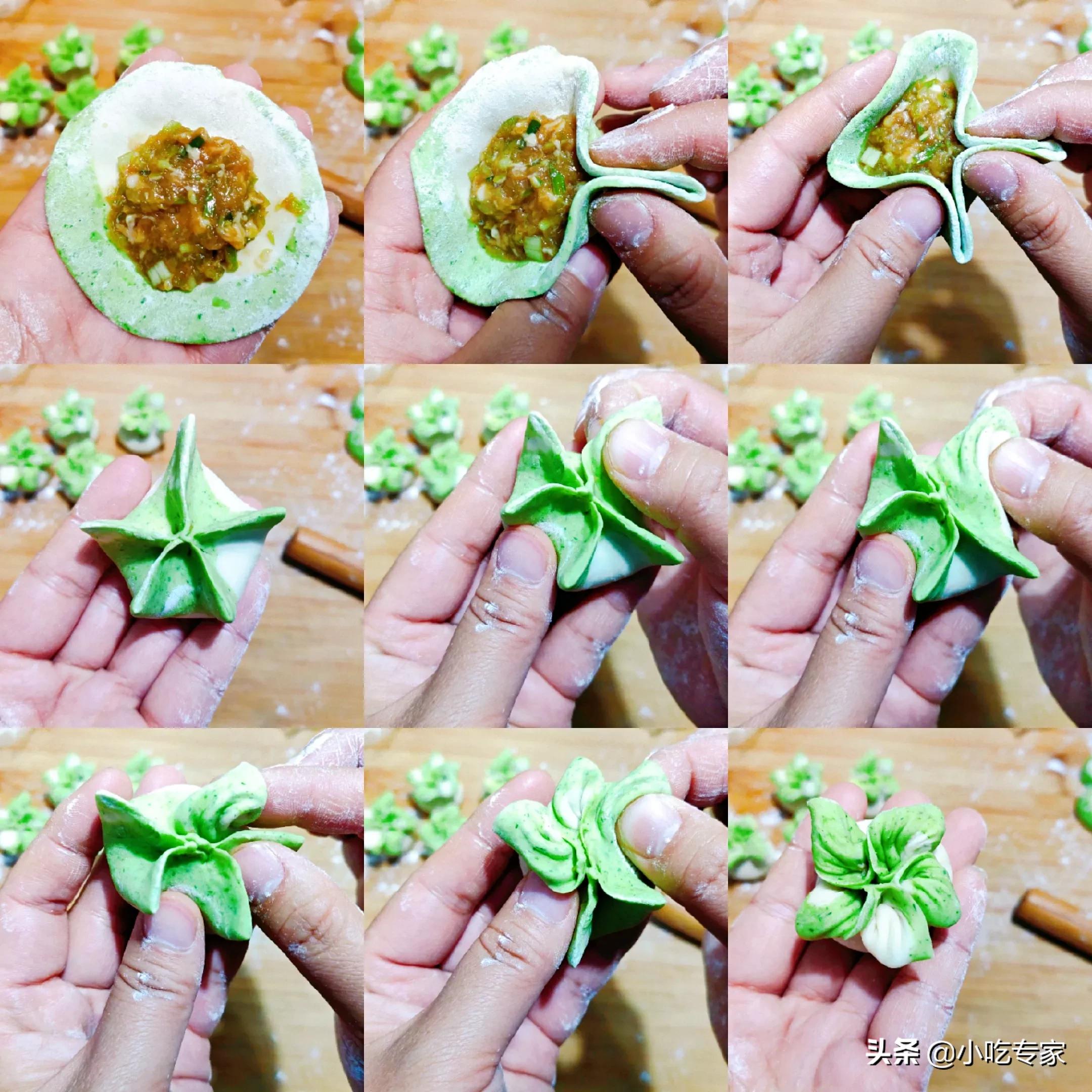 饺子怎么包馅多又好看,韭菜肉馅饺子包法