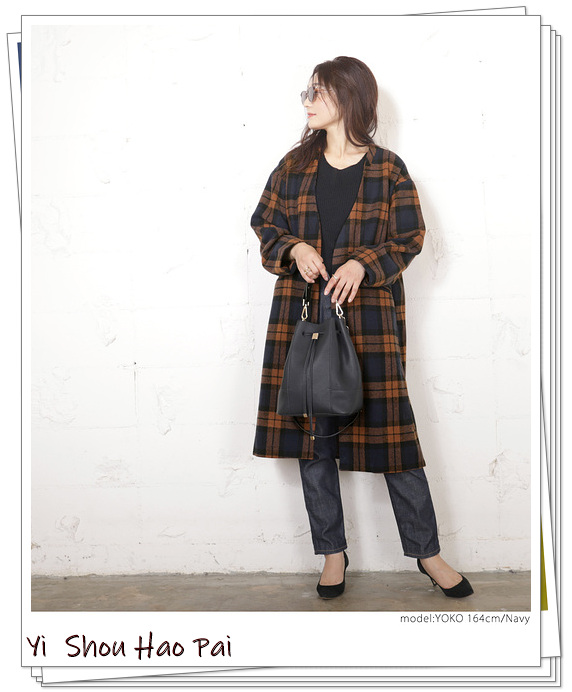 长款格子大衣配什么内搭最好看,没领的格子大衣配什么内搭