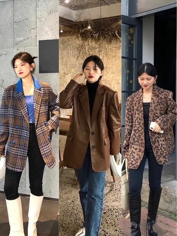 22套初秋洋气的韩系甜酷风穿搭,冬季不露腿韩系穿搭显瘦