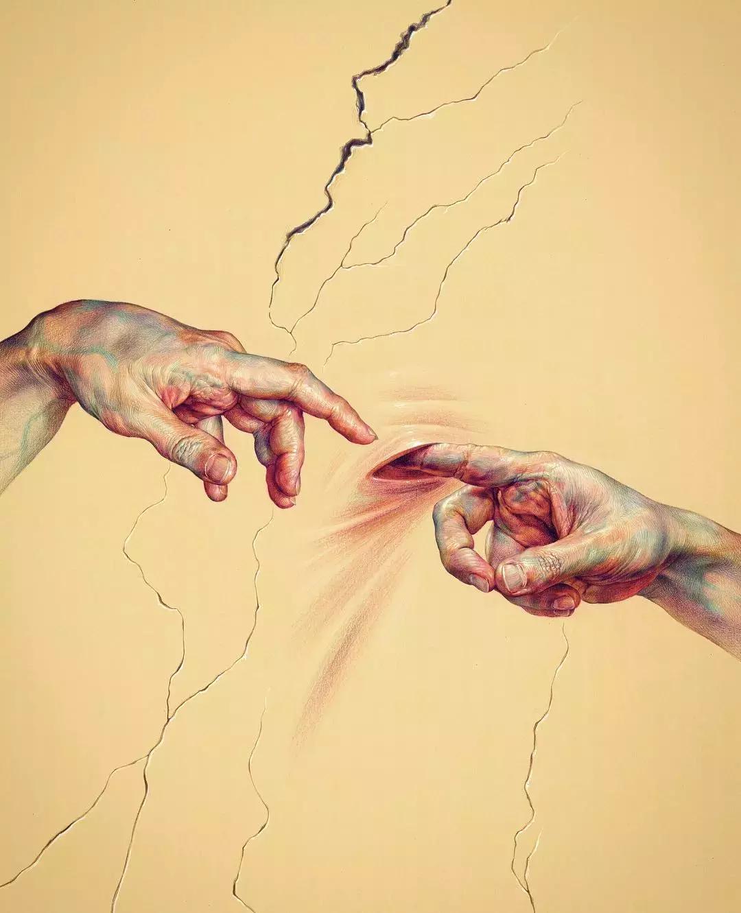 人体彩铅,人体五官彩铅