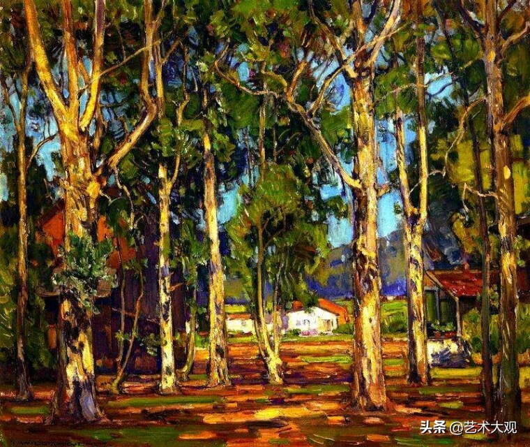 美国当代风景油画写生作品,美国大峡谷古典风景油画