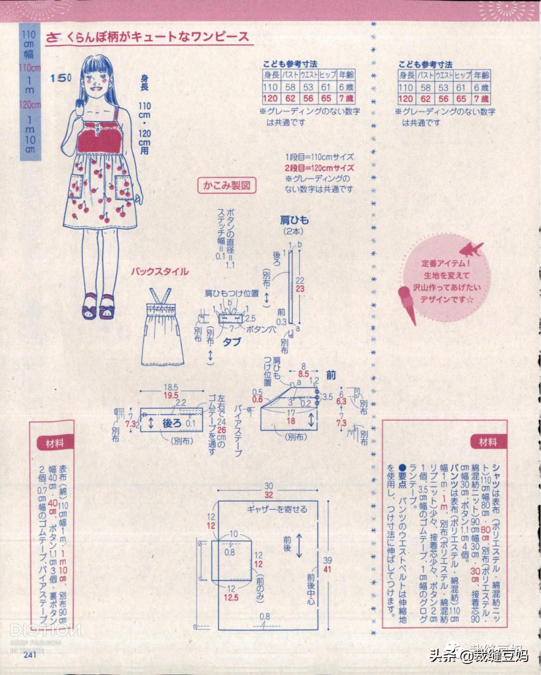 童装裁剪图160款,简单又好看的童装裁剪图