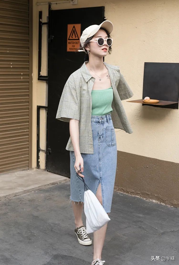 超长防晒半裙,半裙短款防晒