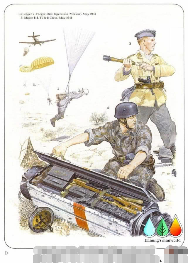 二战德军单兵装备图片,德军空降军服