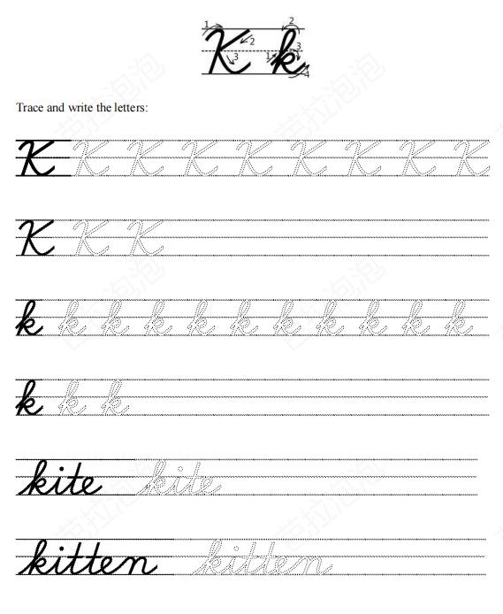 英文26字母连笔字帖,英语字母书法入门基础教程