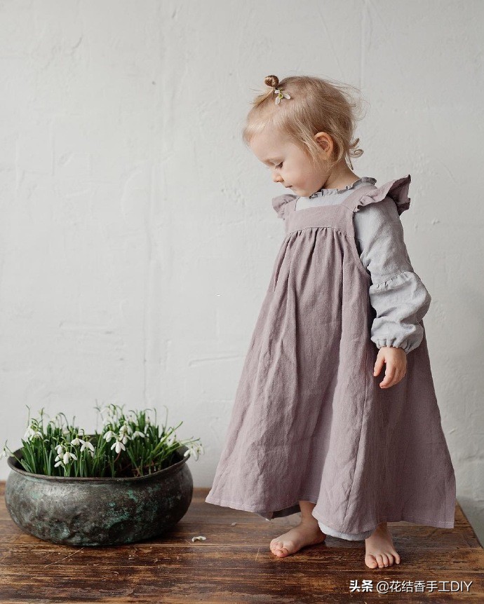 萌娃小裙子,女小童棉绸连衣裙裁剪教程