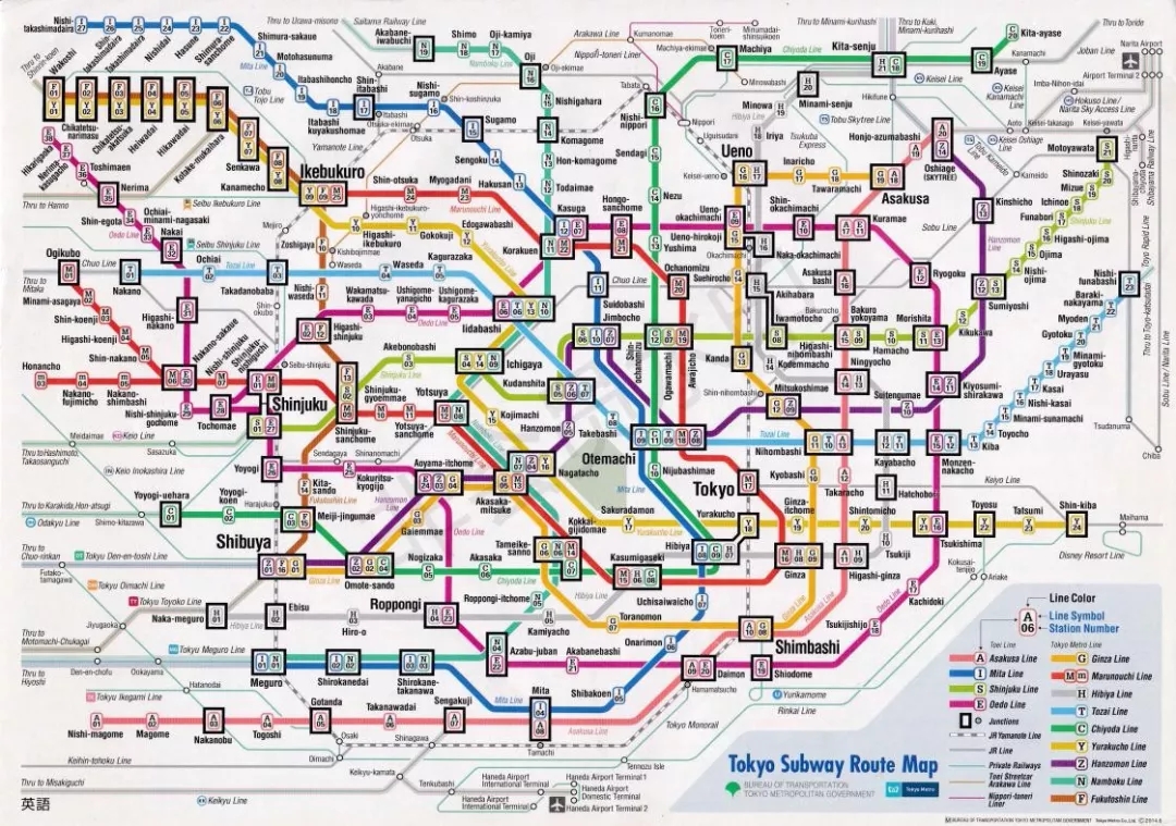 东京地铁线路图,东京地铁线路图高清