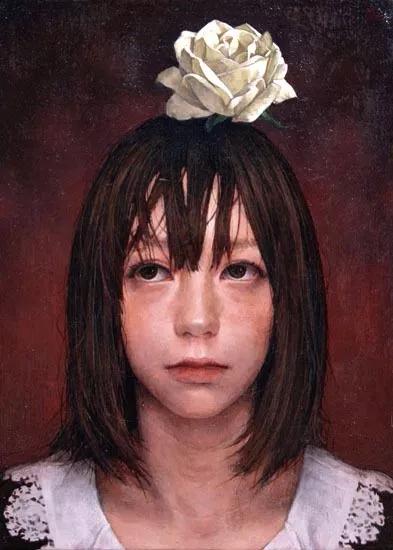 油画日系动漫,油画里的唯美少女