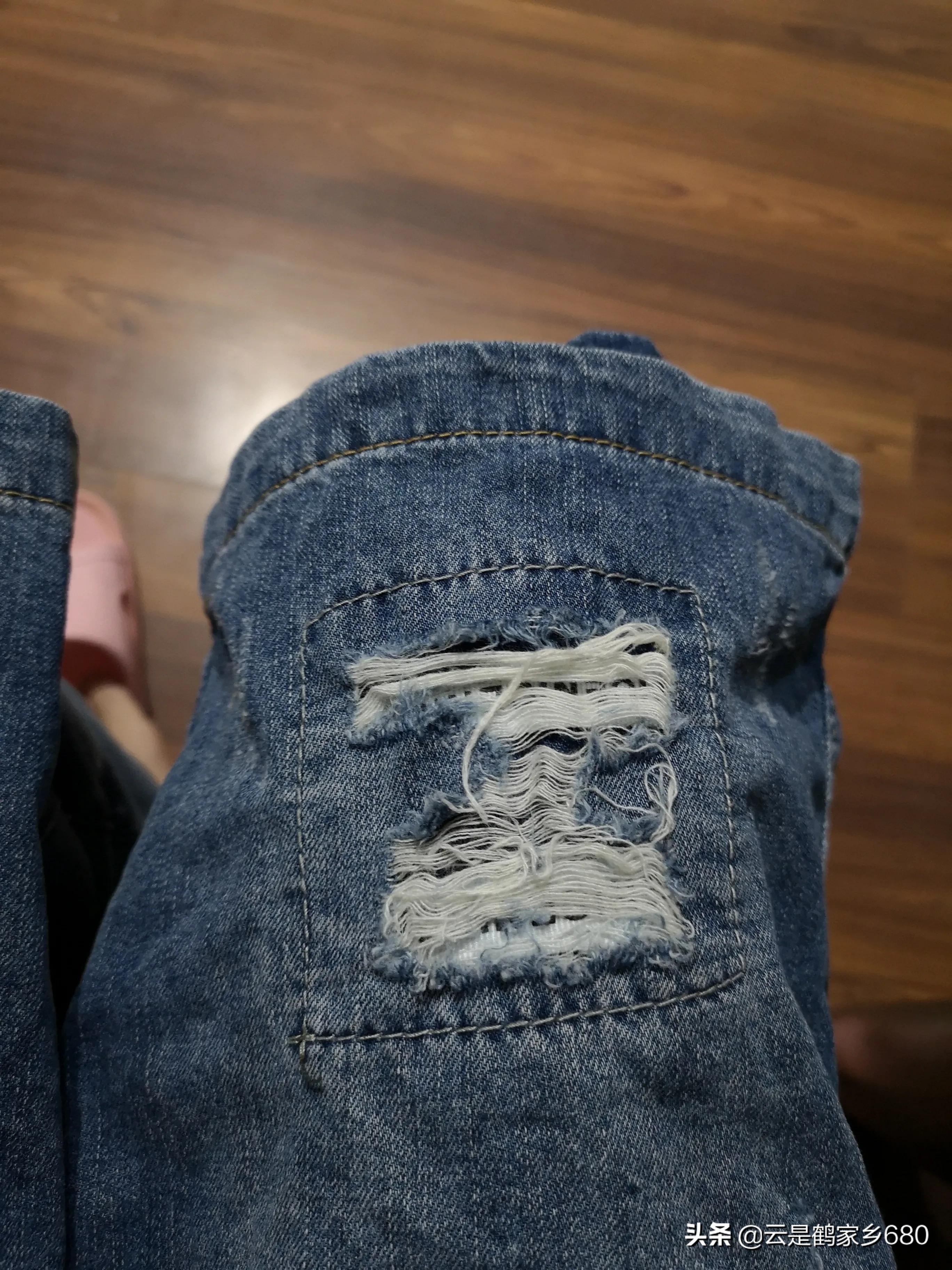 把破洞牛仔裤补上,把牛仔裤洞补起来