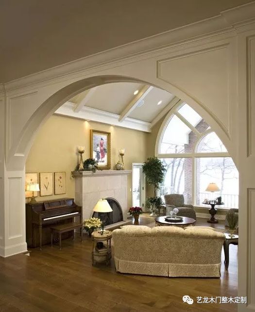 整木定制造型垭口,简约原木垭口定做