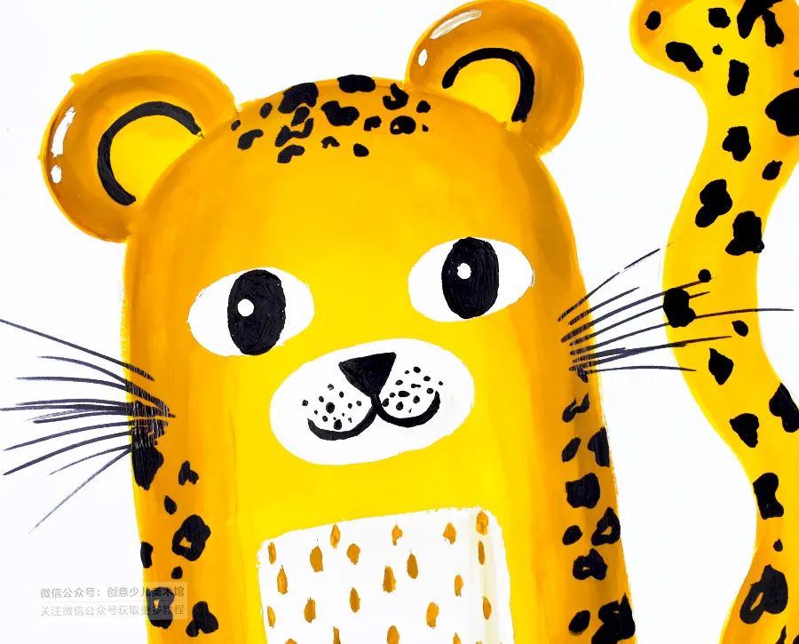 儿童画教程｜艺术创想美术课程《森林里的小花豹》