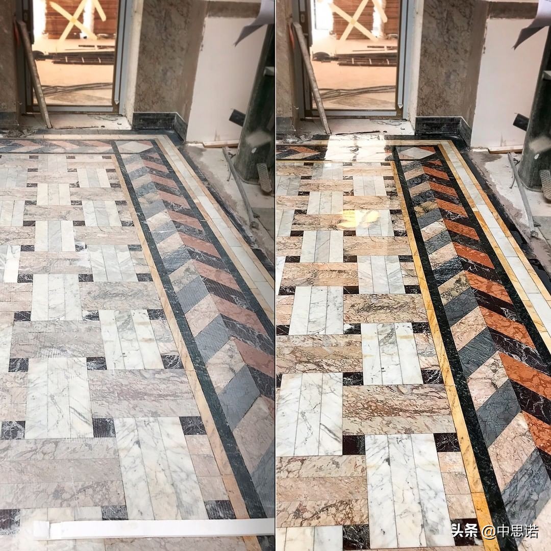 深色石材无光泽了怎么办？用1800Pro方便安全更美观