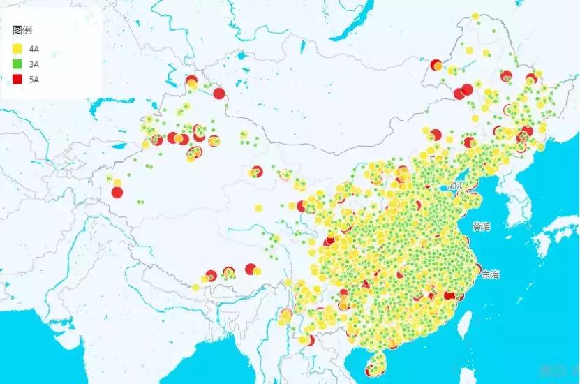 python旅游景点数据预测,旅游景点分布图python