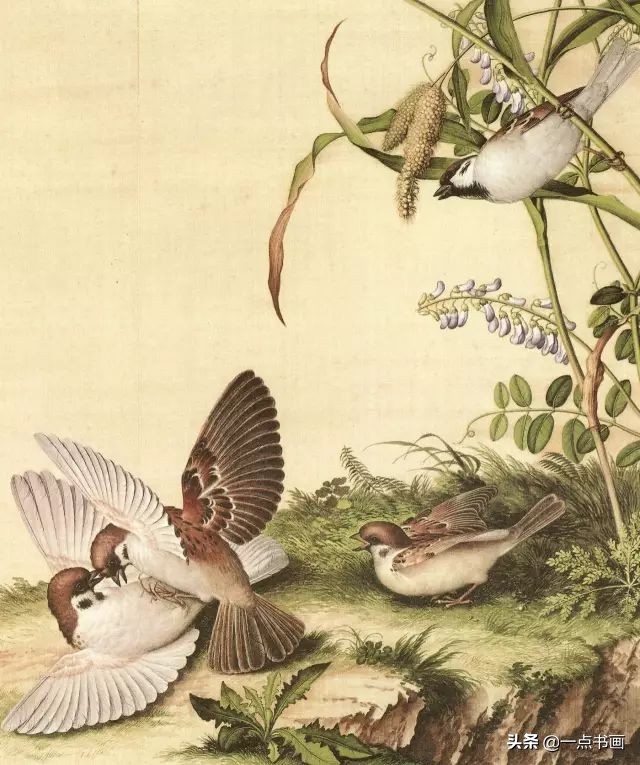 清代画家沈振麟花鸟动物作品欣赏,清代名家山水工笔画作品欣赏