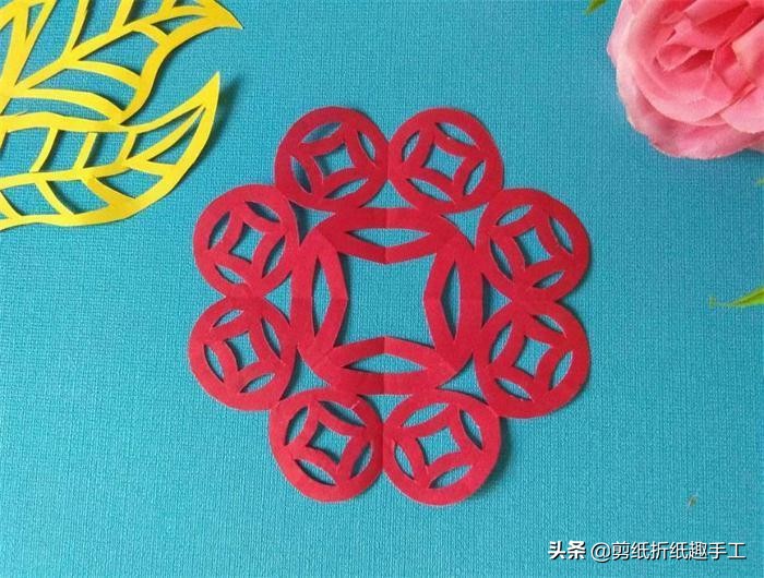 剪纸铜钱教程简单又漂亮,古钱剪纸教程视频