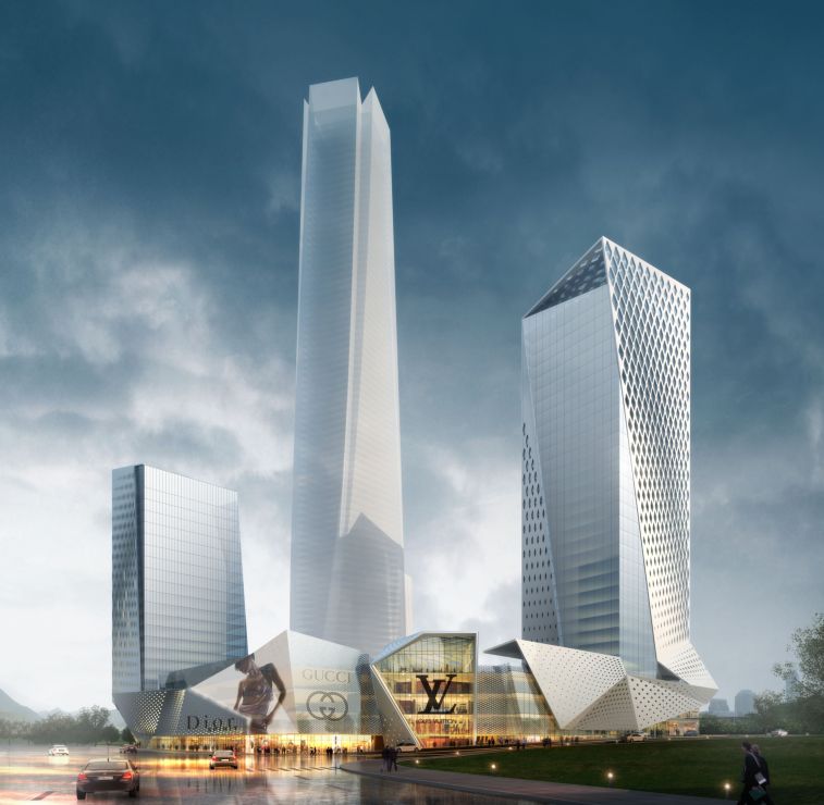 高层建筑素材科技感,高层建筑效果图素材