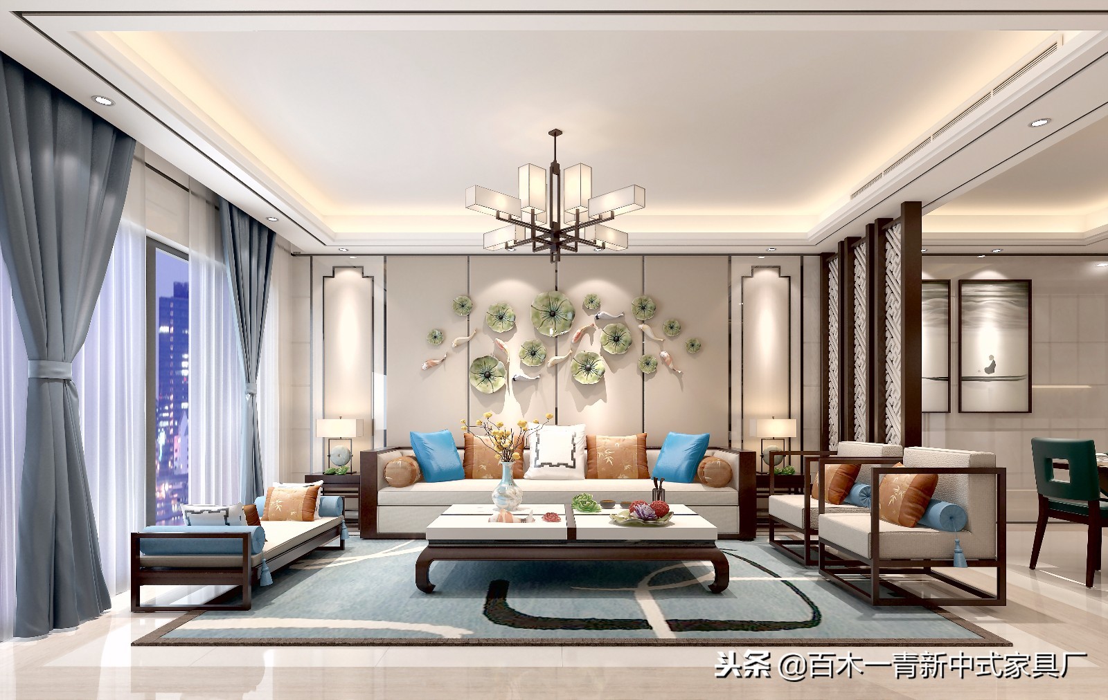 禅意新中式家具沙发,布艺沙发新中式风格