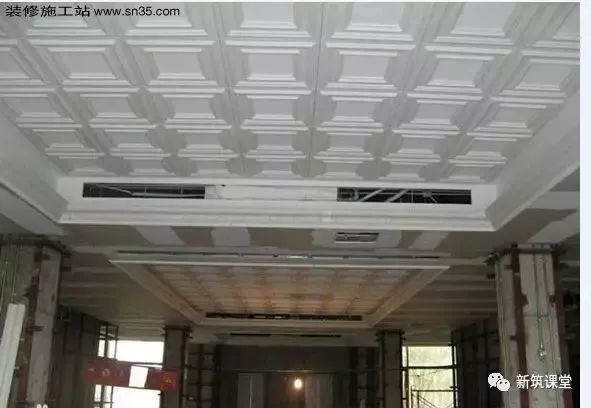 轻钢龙骨石膏板造型吊顶施工视频,石膏板天花吊顶施工全过程