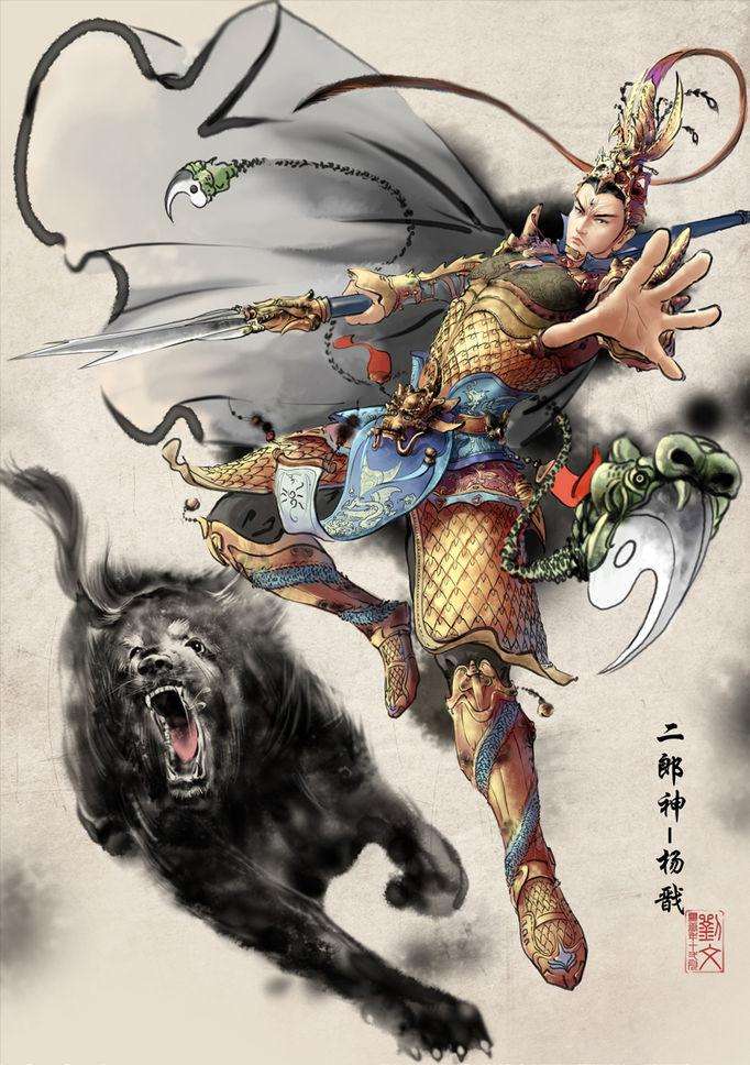 二郎神杨戬的造型,二郎神杨戬的形象