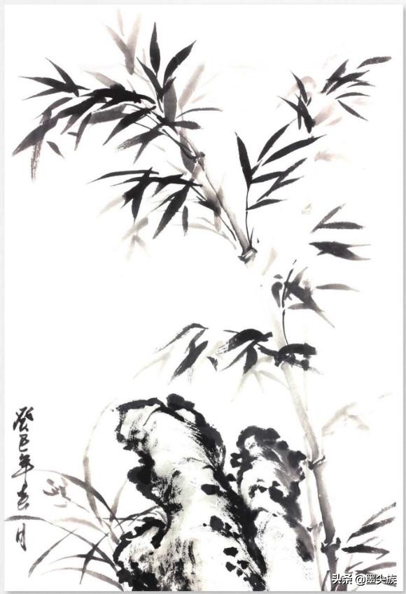 水墨画竹的写意画法,如何欣赏兰竹组合画
