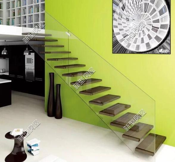 农村自建房实用双跑楼梯尺寸,3.6米高2.4米宽180度旋转楼梯