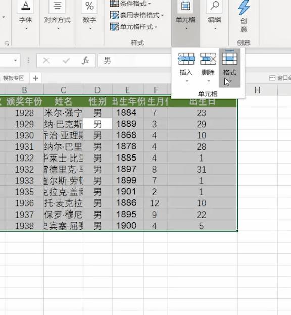 单元格大格分小格,单元格统一变大