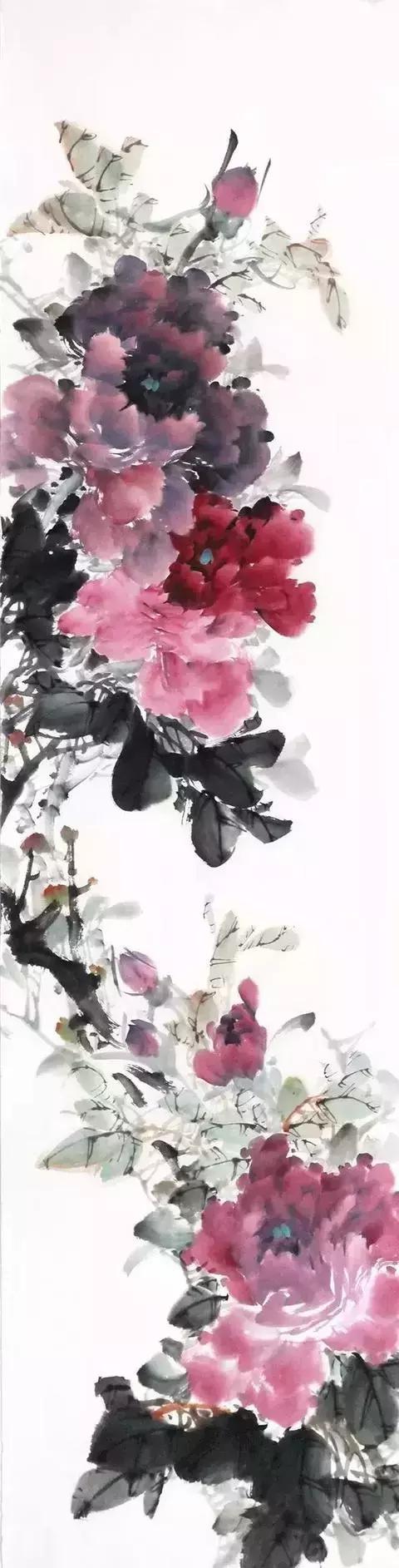 写意牡丹三种画法,王雪涛写意牡丹画法及调色技巧