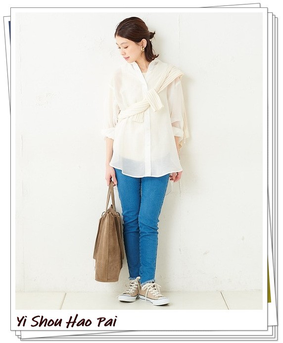 透明衬衫的时尚搭配20例，优雅出众