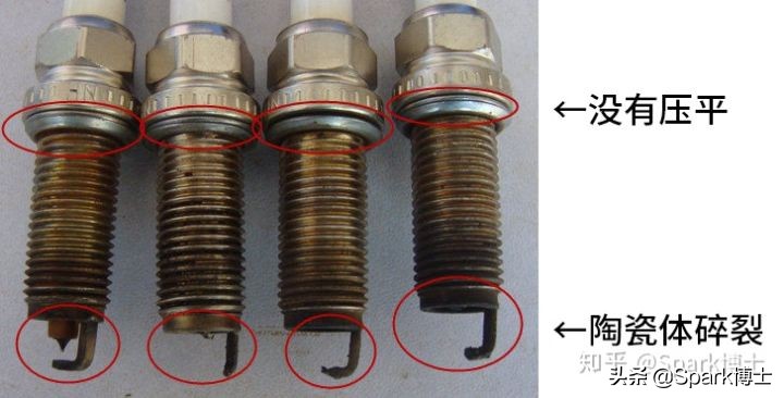 火花塞陶瓷变黄怎么回事,火花塞潮湿发黑怎么回事
