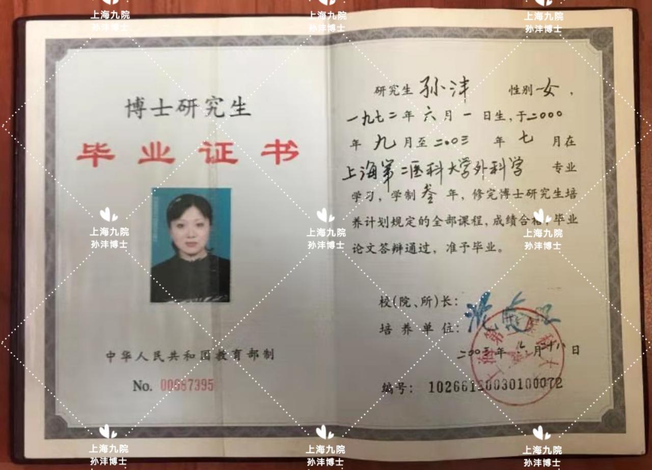 上海九院博士孙沣,上海九院孙沣博士