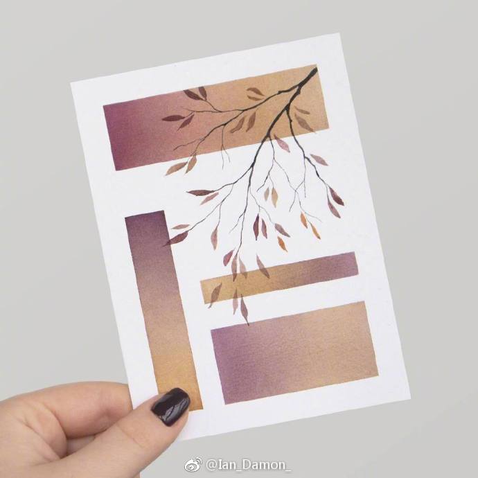 植物水彩配色大全,玫瑰花水彩色卡大花