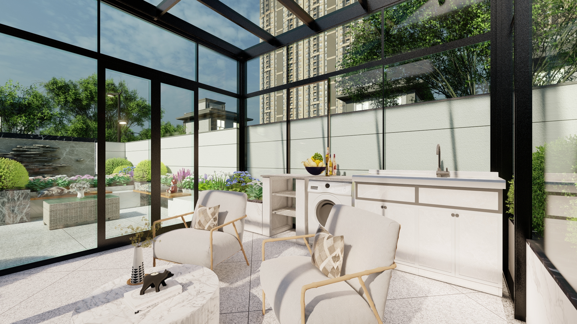 120平院子阳光房,120平阳光房带花园设计