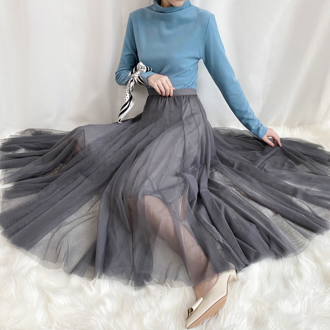 适合秋冬穿的纱裙,纱裙选几层纱好